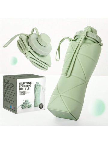 Silicone Folding Bottle | 600ML Silicon Foldable Bottle | Smart Travel Bottle Collapsible Design (Random Color)